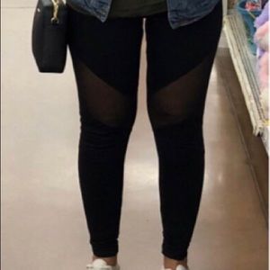 PINK mesh cutout leggings